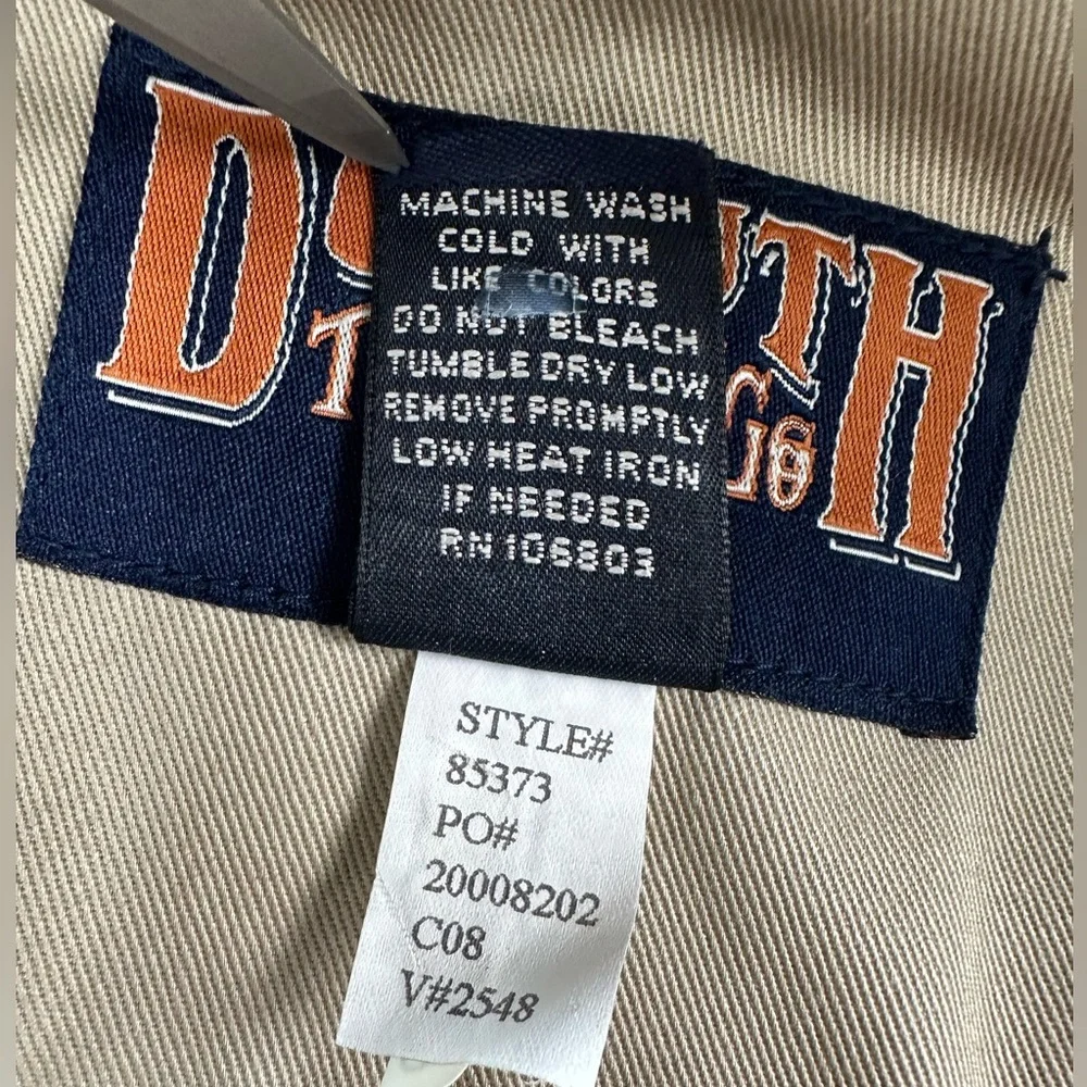 Duluth Trading Co Fire Hose Presentation Jacket Khaki Workwear Barn Blazer L Tan